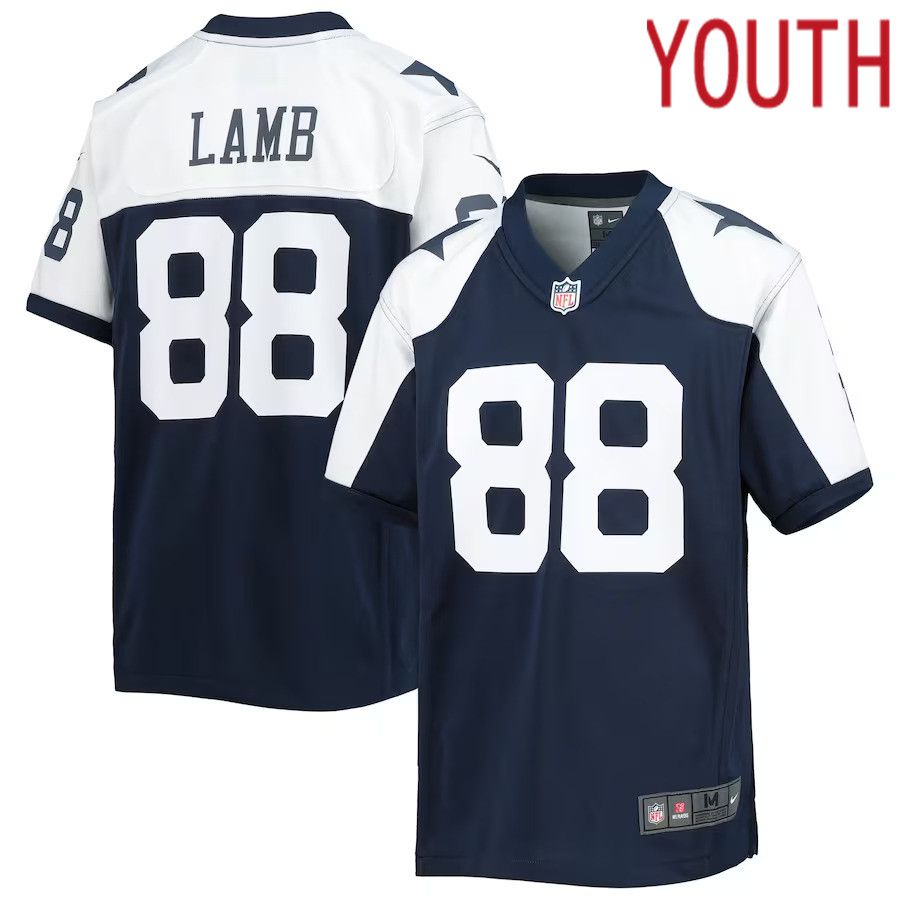 Youth Dallas Cowboys #88 CeeDee Lamb Nike Navy Alternate Team Game NFL Jersey->youth nfl jersey->Youth Jersey